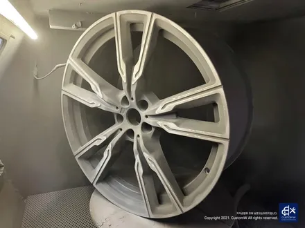 BMW X6 M50d 747M 22인치 블랙유광 휠도색 + 애시드 그린 캘리퍼 도색 / 용인 처인구