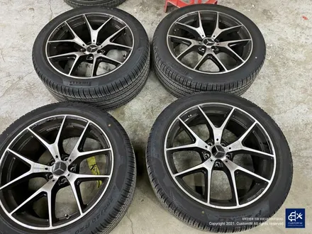 벤츠 GLC43 AMG 휠수리 후 투톤 유광 휠도색 + 레드 캘리퍼 도색 / 용인 처인구