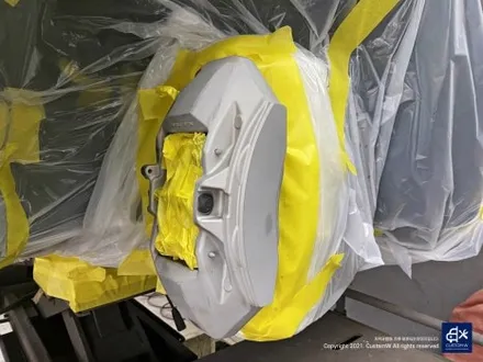 벤츠 E53 AMG 휠수리 후 블랙 실버 투톤 무광 휠도색 + 레드 캘리퍼 도색 / 용인 처인구