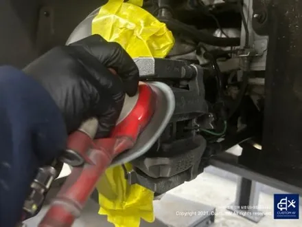 와_! 이게 플렉스다_! 전기차 럭셔리 세단 BMW I7 블루 캘리퍼 도색 고객과의 소통을 중요시하는 커스텀 W (feat. 훈훈한 카톡 내용 캡처 ) / 용인 처인구