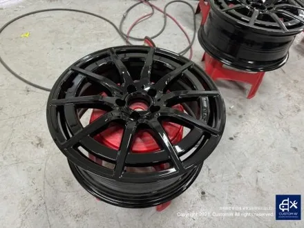 벤츠 GLB35 AMG 하이그로시 블랙 (유광 블랙) 휠 도색 작업으로 확 달라진 느낌 적인 느낌?! / 용인 처인구