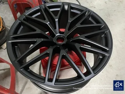 포르쉐 신형 마칸 GTS 휠 상처 수리 후, 제트 블랙 휠 복원 도색 ( 무광 검정 / 매트 블랙 /사틴 블랙 ) / 용인 처인구