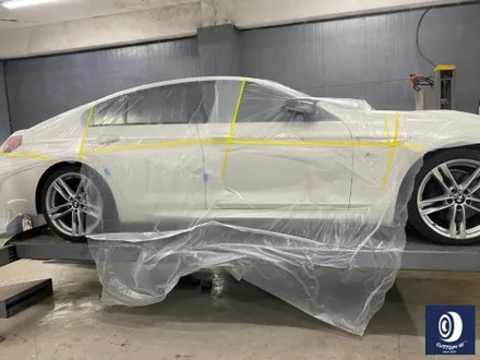 BMW 640D 373M 20인치 휠 수리 도색 불량 약품 박리 / 페인트 제거 후, 블랙 유광 휠 도색 재작업 + 레드 캘리퍼 도색 / 용인 처인구