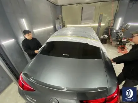 벤츠 CLS53 AMG 휠 상처 수리 후, 블랙 + 실버 투톤 휠도색 그리고  레드 캘리퍼 도색 작업까지_! (FEAT. 비 오는 날에도 작업 이상무_!!) / 용인 처인구
