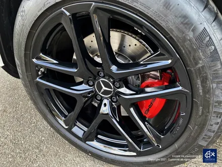 벤츠 GLE53 AMG 휠수리 후 블랙유광 휠도색 + 레드 캘리퍼 도색 / 용인 처인구