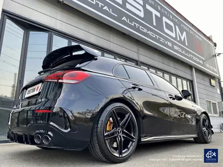 벤츠 A45 AMG 휠수리 후 블랙유광 휠도색 + 카본 세라믹 골드 캘리퍼 도색 / 용인 처인구