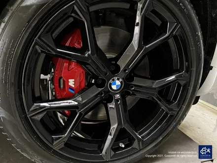 BMW X6 40i 신차 741M 블랙유광 휠도색 + 레드 캘리퍼 도색 / 용인 처인구