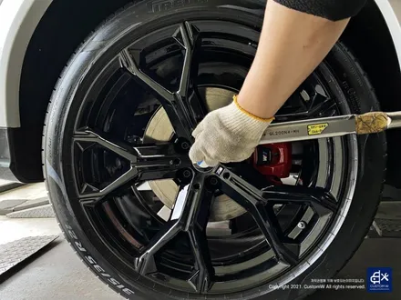 BMW X6 40i 신차 741M 블랙유광 휠도색 + 레드 캘리퍼 도색 / 용인 처인구