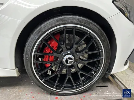 벤츠 C63 AMG 블랙 실버 투톤 유광 휠도색 + 레드 캘리퍼 도색 / 용인 처인구