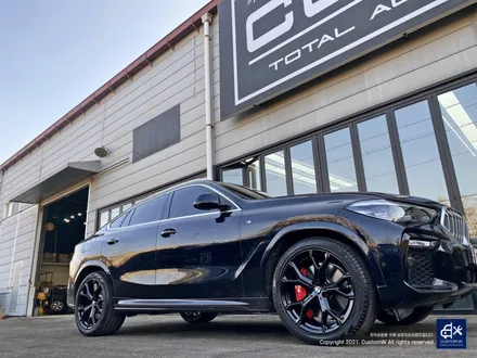 BMW G06 X6 블랙유광 휠도색 + 레드 캘리퍼 도색 / 용인 처인구