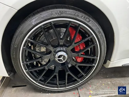 벤츠 C63 AMG 블랙 실버 투톤 유광 휠도색 + 레드 캘리퍼 도색 / 용인 처인구