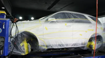 ML의 후속 벤츠 GLE 63AMG 다이아몬드컷팅 휠수리, 63S AMG 캘리퍼처럼 레드로 캘리퍼도색. / 용인 처인구