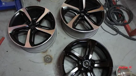 A7휠을 RS7 다이아몬드컷팅휠 처럼 만들다! 다이아몬드컷팅 휠수리를 이용한 블랙폴리쉬 휠 만들기. / 용인 처인구