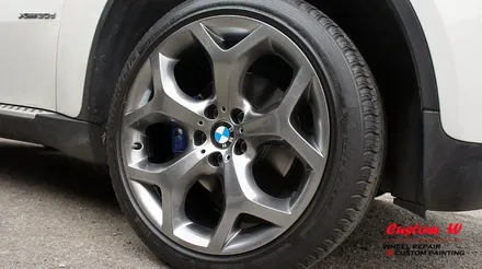 BMW X6 20인치 Y스포크 휠수리 후 고스트크롬 휠도색. / 용인 처인구