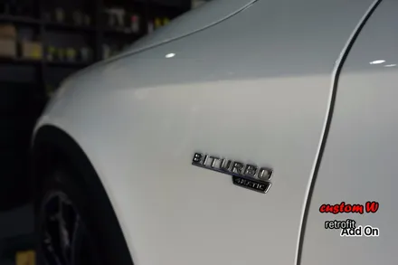 신차 GLC 43 AMG 쿠페 C292 차량의 레드 캘리퍼도색, 에어발란스, 이오나이져. / 용인 처인구