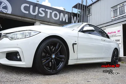 BMW 428I 컨버터블과 잘 어울리는 블랙유광 휠도색.(휠 상처수리 후 도색) / 용인 처인구