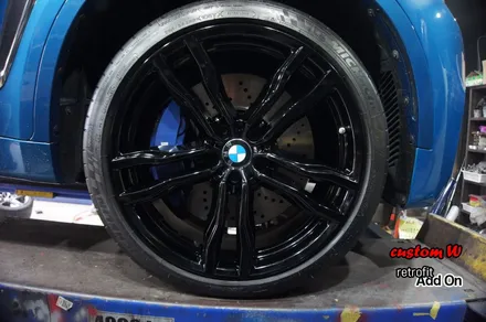 무서운 성능의 SUV BMW X6M 블랙유광 휠도색. / 용인 처인구