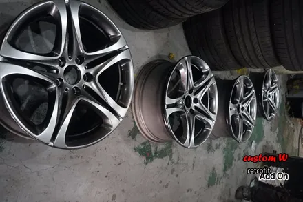 BMW 640D 블루와 레드 캘리퍼도색, 고스트크롬 휠도색. / 용인 처인구