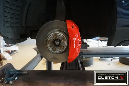 레인지로버 보그 블랙유광 휠도색, 레드 캘리퍼도색(brembo) / 용인 처인구
