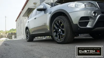 BMW X5 휠 상처수리 후 블랙유광 휠도색. / 용인 처인구