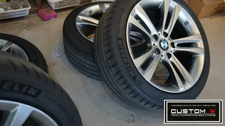 BMW 420d 그란쿠페 18인치 스포츠휠 휠 상처수리 후 고스트크롬 휠도색. / 용인 처인구
