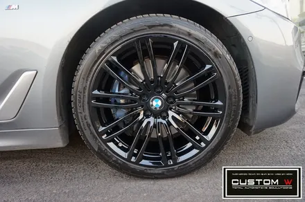 BMW G30 530i 664M 블랙유광(하이그로시 블랙) 휠도색 작업.! / 용인 처인구