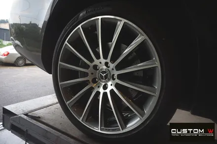 벤츠 W222 S350d 20인치 마차휠 상처 수리 후, 다이아몬드 컷팅 휠 수리 복원. / 용인 처인구