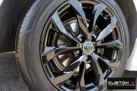 아우디 A6 35TDI 휠 상처 수리 후, 블랙 유광 휠도색. / 용인 처인구