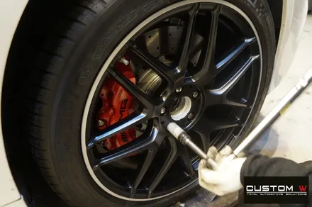 벤츠 S63 AMG 카브리올레 무광 블랙 실버 투톤 휠도색. / 용인 처인구