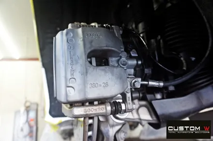 벤츠 GT43 AMG 블랙실버 투톤 휠도색, 골드 캘리퍼 도색 / 용인 처인구