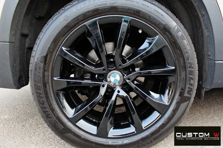 고착된 분진이 가득했던 BMW X6 블랙유광 휠도색 / 용인 처인구