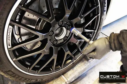 꾸준한 인기 벤츠 AMG GT  쿠페 무광 블랙 실버 투톤 휠 도색 / 용인 처인구