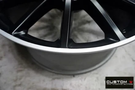 벤츠 GT43 AMG 무광 블랙실버 투톤 휠 + 골드 캘리퍼 도색 / 용인 처인구