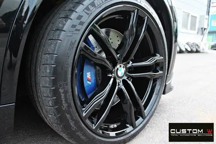 BMW X5M 휠 수리 후 블랙유광 휠도색 / 용인 처인구