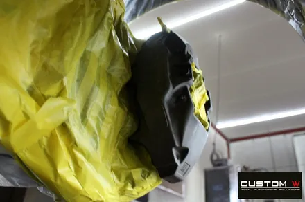 벤츠 S350d 잘못된 휠수리 도색 이력 약품 박리 및 휠 상처 수리 후 고스트 크롬 휠도색 + 블랙 캘리퍼 도색 / 용인 처인구