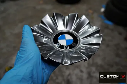 BMW 750Li 휠 상처 수리 후 고스트 크롬 휠도색 + 블랙 캘리퍼 도색 / 용인 처인구
