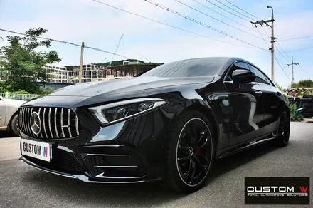 벤츠 CLS53 AMG 휠 상처 수리 후 블랙 실버 투톤 유광 휠도색 / 용인 처인구