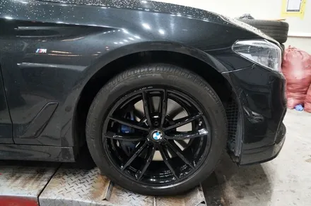 BMW 530i 18인치 휠수리 후 블랙유광 휠도색 / 용인 처인구