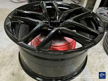 벤츠 GLE53 AMG 블랙유광 휠도색 + 레드 캘리퍼 도색 / 용인 처인구