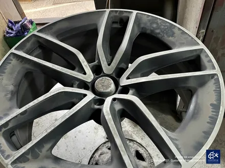 벤츠 CLS53 AMG 블랙실버 투톤 유광 휠도색 + 레드 캘리퍼 도색 / 용인 처인구