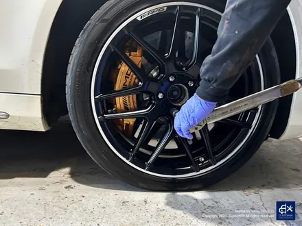 벤츠 S63 AMG 휠 상처 수리 후, 사틴 블랙 / 무광  블랙 실버 투톤 무광  복원 도색 / 용인 처인구