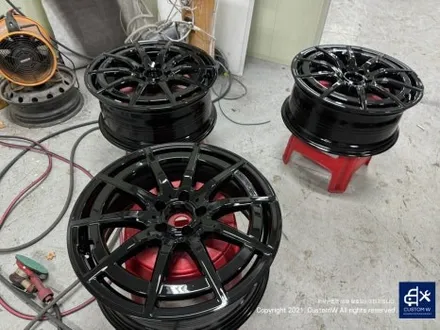 벤츠 GLB35 AMG 하이그로시 블랙 (유광 블랙) 휠 도색 작업으로 확 달라진 느낌 적인 느낌?! / 용인 처인구