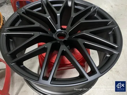 포르쉐 신형 마칸 GTS 휠 상처 수리 후, 제트 블랙 휠 복원 도색 ( 무광 검정 / 매트 블랙 /사틴 블랙 ) / 용인 처인구