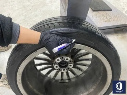 BMW G11 730d 20인치 휠 상처 수리 후, 다이아몬드 커팅 복원 + 브레이크 캘리퍼 부식 / 녹  제거 후, 건메탈 그레이 컬러 도색 / 용인 처인구