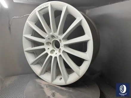 벤츠 CLS450 20인치 마차 휠 타 업체 잘못된 수리 도색 이력 / 약품 박리 (페인트 제거) 후, 블랙 + 실버 투톤 휠 도색 / 용인 처인구