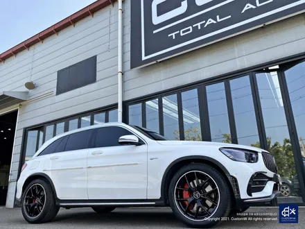 벤츠 GLC43 AMG 휠수리 후 투톤 유광 휠도색 + 레드 캘리퍼 도색 / 용인 처인구