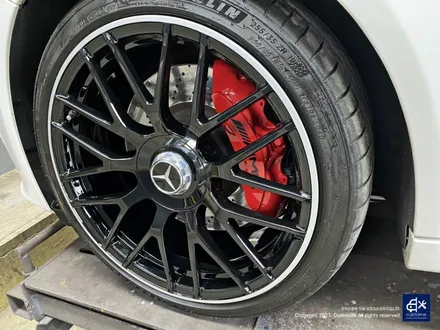 벤츠 C63 AMG 블랙 실버 투톤 유광 휠도색 + 레드 캘리퍼 도색 / 용인 처인구