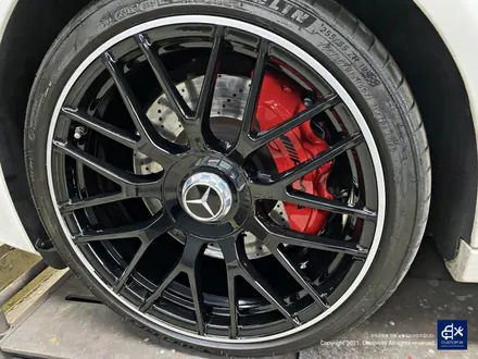 벤츠 C63 AMG 블랙 실버 투톤 유광 휠도색 + 레드 캘리퍼 도색 / 용인 처인구