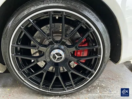 벤츠 C63 AMG 블랙 실버 투톤 유광 휠도색 + 레드 캘리퍼 도색 / 용인 처인구