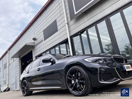 BMW G20 M340i 블랙유광 휠도색 + 실버 캘리퍼 도색 / 용인 처인구